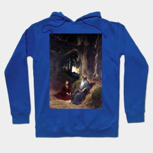 Merlin and Viviene Resting in the Forest - Gustave Dore Hoodie